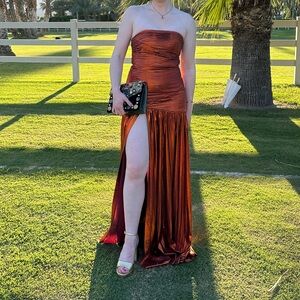 Retrofete Chantal Dress in Rust